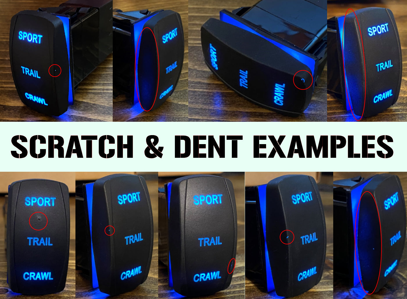 Offroad Designworks RMAX D-Mode Switch Scratch and Dent Examples