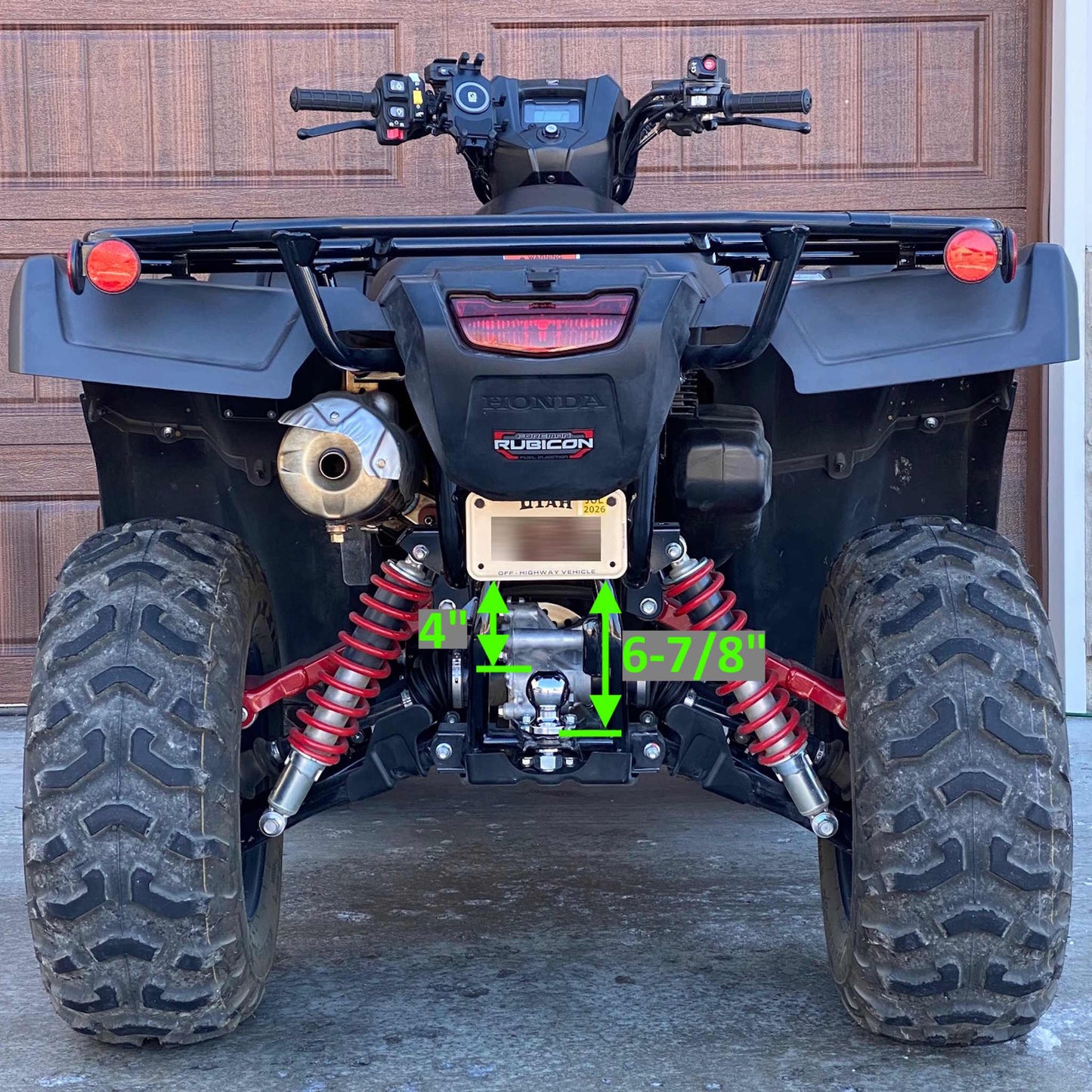 Honda Foreman Rubicon License Plate Bracket